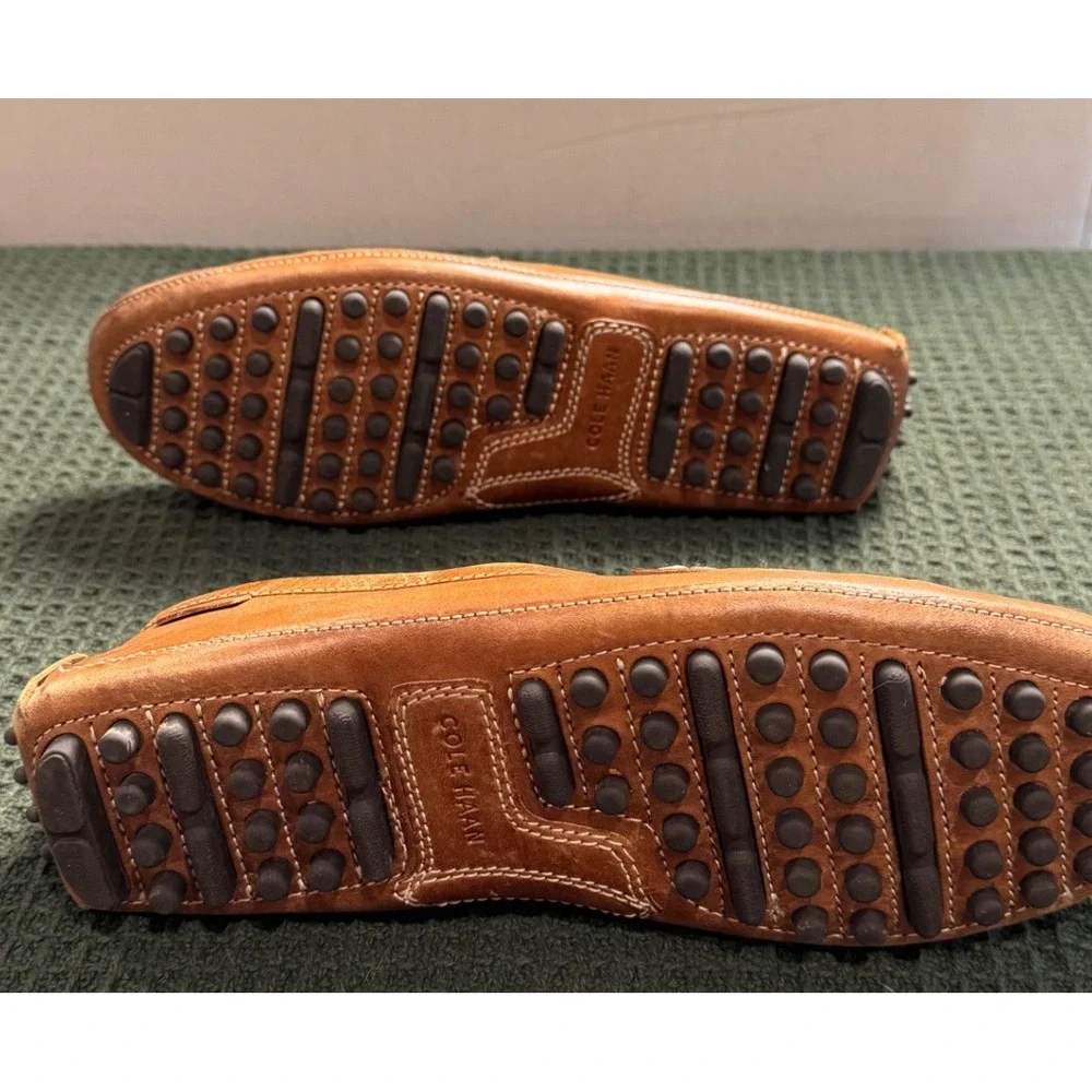 Cole Haan Grant Canoe Penny Loafers Mens 9M British Tan Leather Mocs C12134
